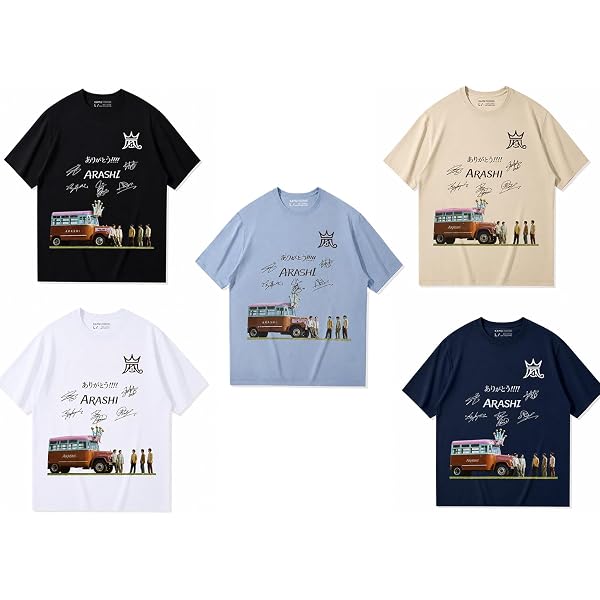 Amazon.co.jp: [KOMCEI] 嵐 ARASHI/Five Tシャツ 記念デザイン 半袖